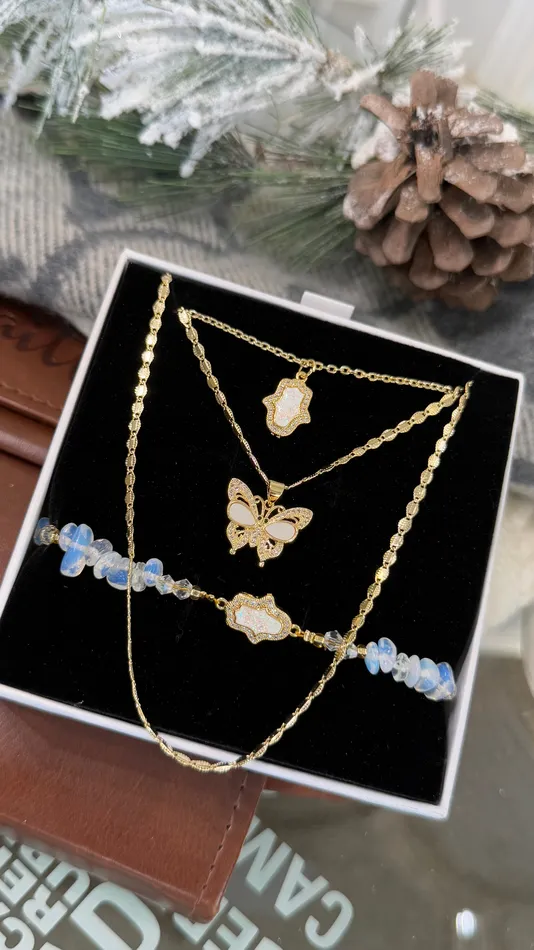 Shine on Protective Butterfly Necklace Set MP Jewelry Necklaces