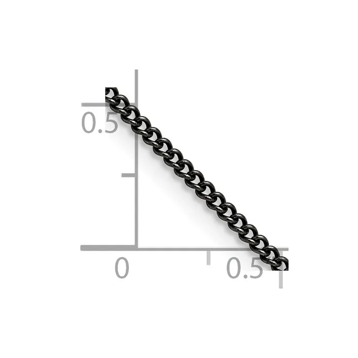 Stainless Steel Antiqued 2mm 22in Round Curb Chain TreasureFineJewelers Bracelets