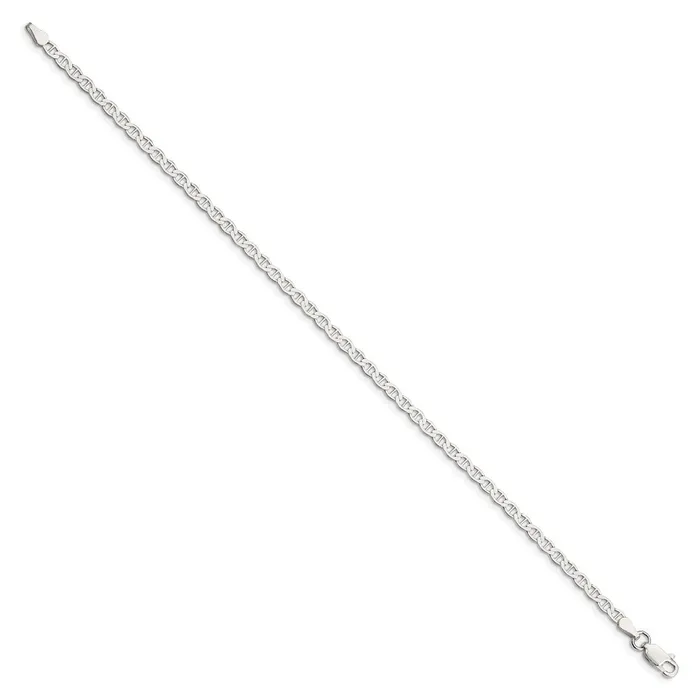 Sterling Silver 31mm Flat Anchor Chain Anklet TreasureFineJewelers Rings