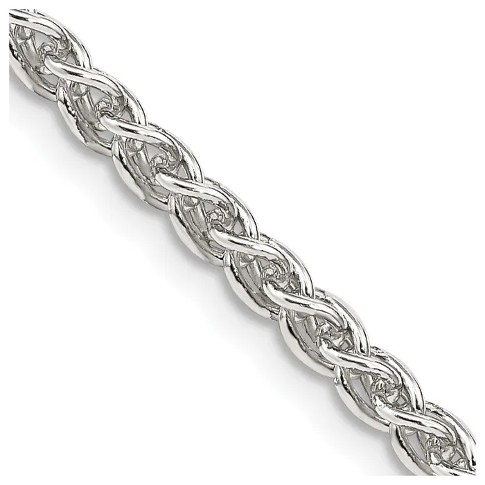 Sterling Silver 3mm Round Spiga Chain TreasureFineJewelers Rings