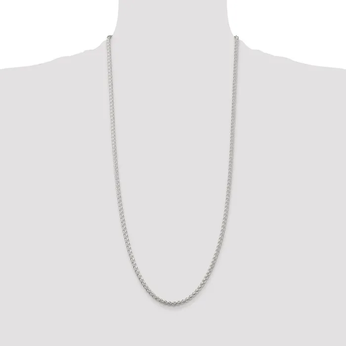 Sterling Silver 3mm Round Spiga Chain TreasureFineJewelers Rings
