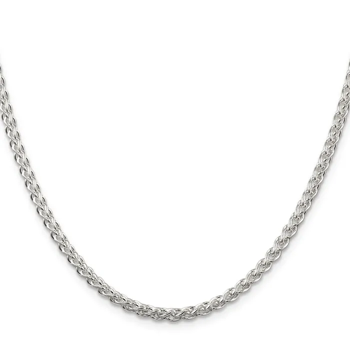 Sterling Silver 3mm Round Spiga Chain TreasureFineJewelers Rings