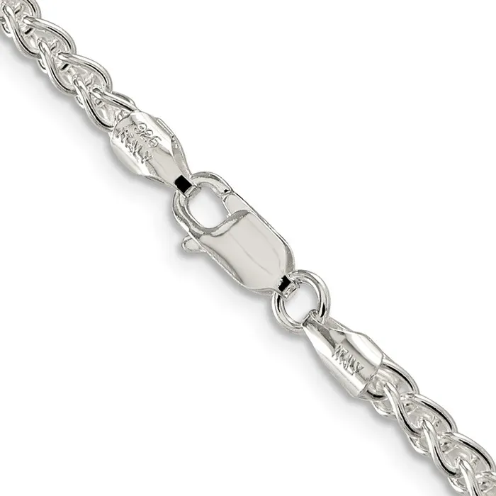 Sterling Silver 3mm Round Spiga Chain TreasureFineJewelers Rings