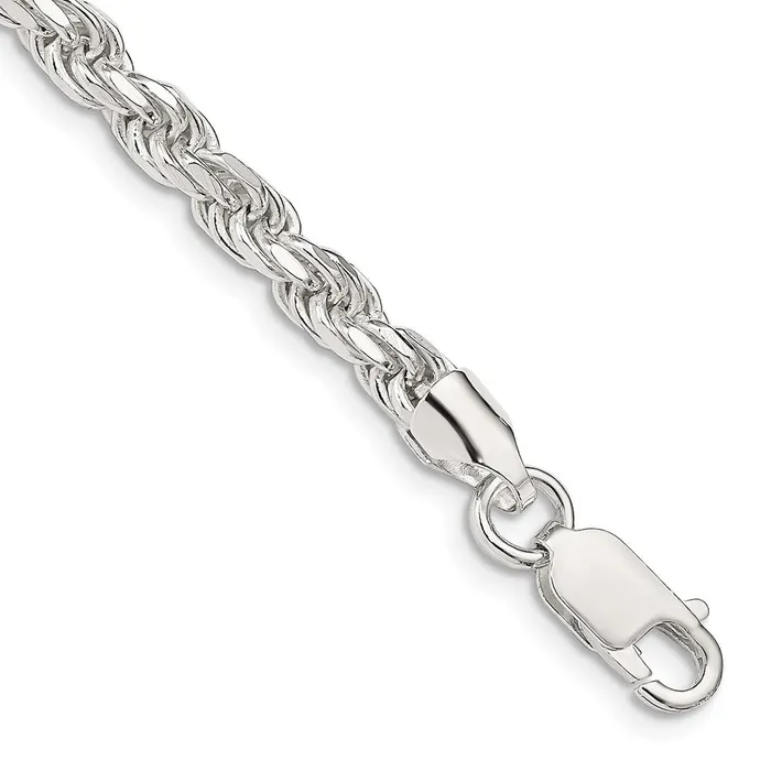 Sterling Silver 475mm Diamondcut Rope Chain TreasureFineJewelers Rings