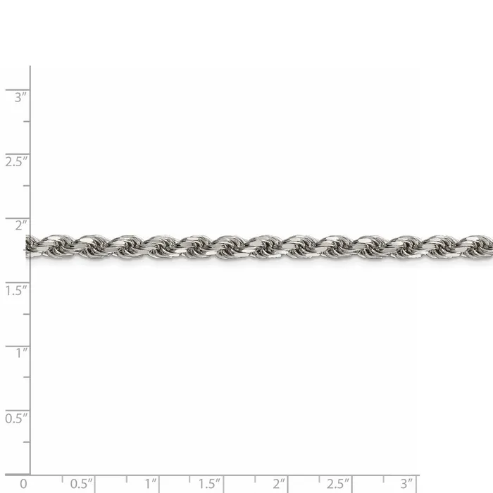 Sterling Silver 475mm Diamondcut Rope Chain TreasureFineJewelers Rings