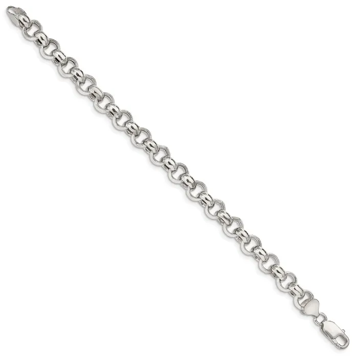 Sterling Silver 95mm Semisolid Rolo Chain TreasureFineJewelers Rings
