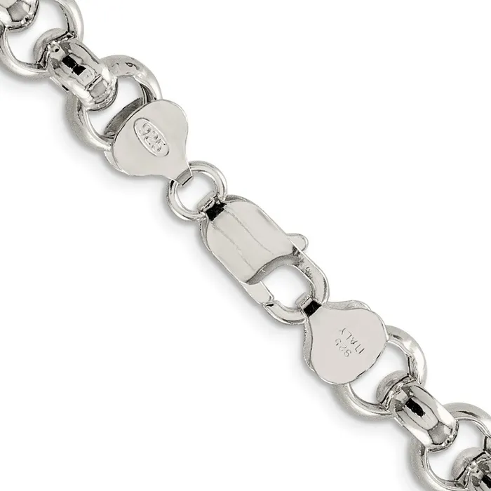 Sterling Silver 95mm Semisolid Rolo Chain TreasureFineJewelers Rings