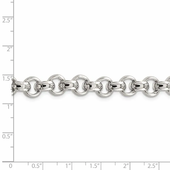Sterling Silver 95mm Semisolid Rolo Chain TreasureFineJewelers Rings
