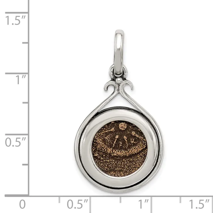 Sterling Silver Ancient Coins Bronze Antiqued Widows Mite Coin Pendant TreasureFineJewelers Necklaces