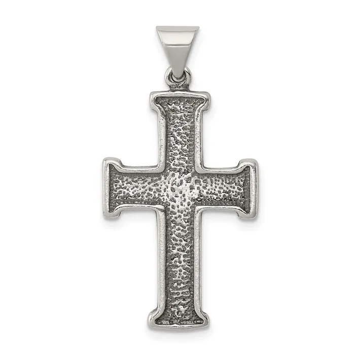 Sterling Silver Antiqued Cross Pendant TreasureFineJewelers Necklaces