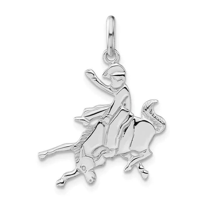 Sterling Silver Bronco Rider Charm TreasureFineJewelers Rings