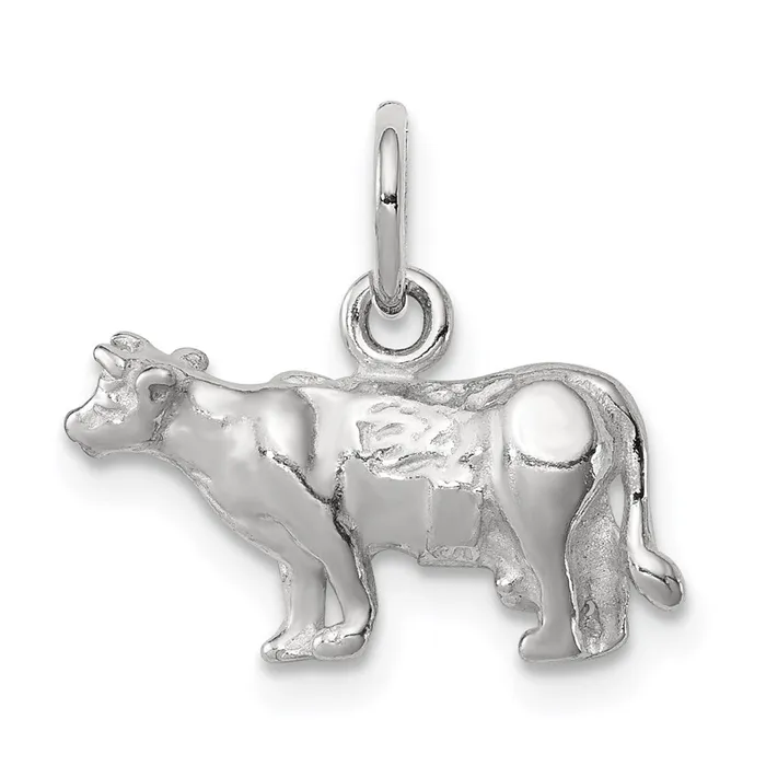 Sterling Silver Cow Charm TreasureFineJewelers Rings
