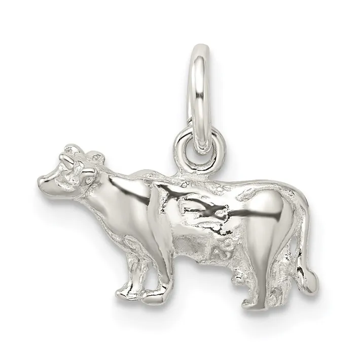 Sterling Silver Cow Charm TreasureFineJewelers Rings