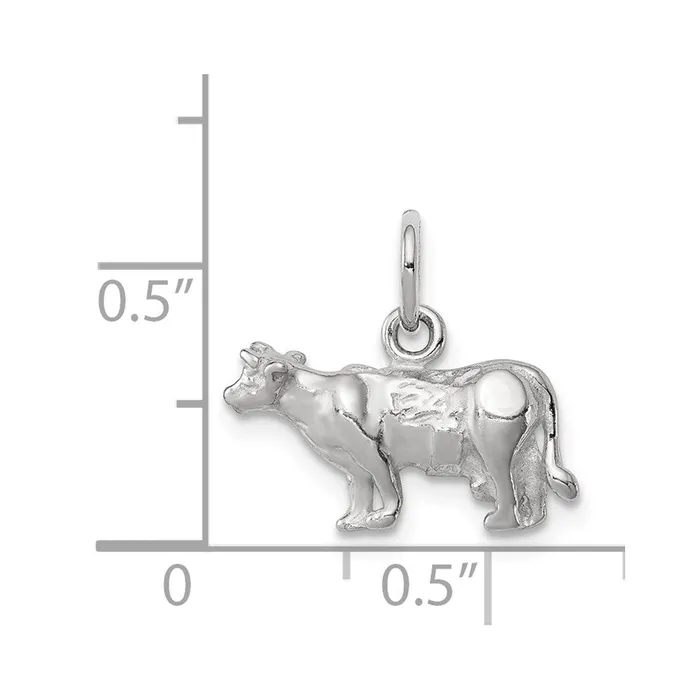 Sterling Silver Cow Charm TreasureFineJewelers Rings
