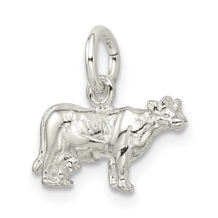 Sterling Silver Cow Charm TreasureFineJewelers Rings