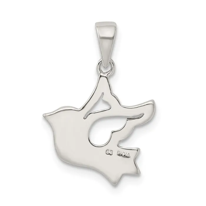 Sterling Silver Glitter Infused Bird Pendant TreasureFineJewelers Necklaces
