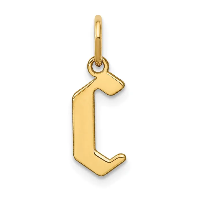 Sterling Silver Goldplated Letter C Initial Pendant TreasureFineJewelers Necklaces Sterling Silver Goldplated Letter C Initial Pendant TreasureFineJewelers Necklaces