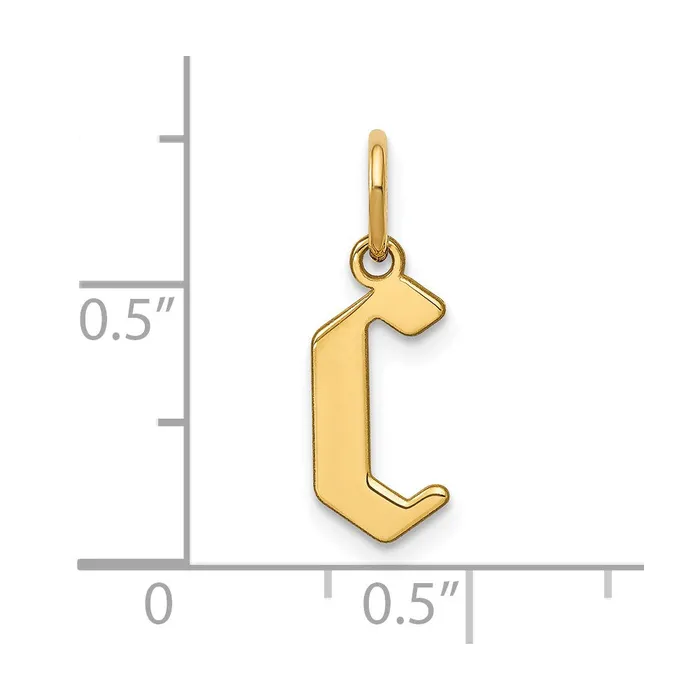 Sterling Silver Goldplated Letter C Initial Pendant TreasureFineJewelers Necklaces