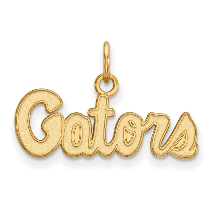 Sterling Silver Goldplated University of Florida Gators Script Extra Small Pendant TreasureFineJewelers Necklaces Sterling Silver Goldplated University of Florida Gators Script Extra Small Pendant TreasureFineJewelers Necklaces
