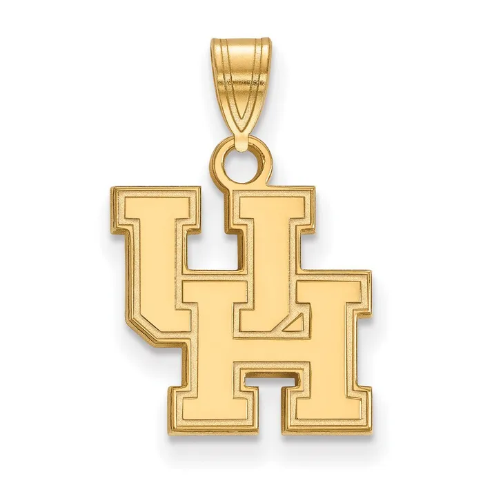 Sterling Silver Goldplated University of Houston UH Small Pendant TreasureFineJewelers Necklaces Sterling Silver Goldplated University of Houston UH Small Pendant TreasureFineJewelers Necklaces