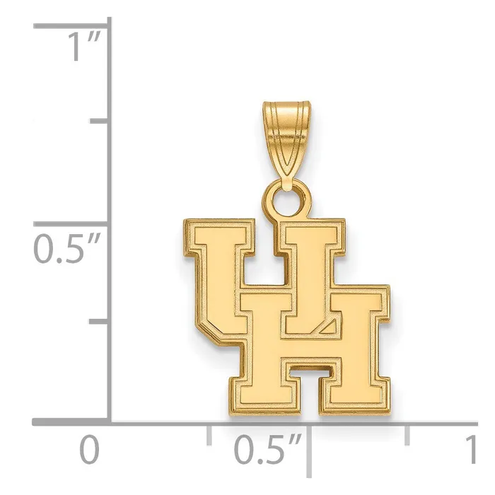 Sterling Silver Goldplated University of Houston UH Small Pendant TreasureFineJewelers Necklaces