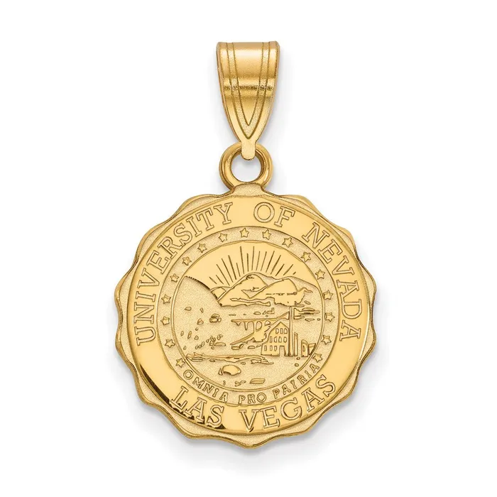 Sterling Silver Goldplated University of NevadaLas Vegas Medium Crest Pendant TreasureFineJewelers Necklaces Sterling Silver Goldplated University of NevadaLas Vegas Medium Crest Pendant TreasureFineJewelers Necklaces