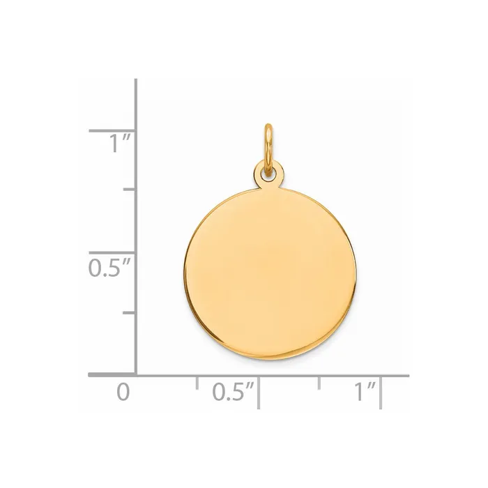Sterling Silver GP Engraveable Round Polished Disc Charm TreasureFineJewelers Rings