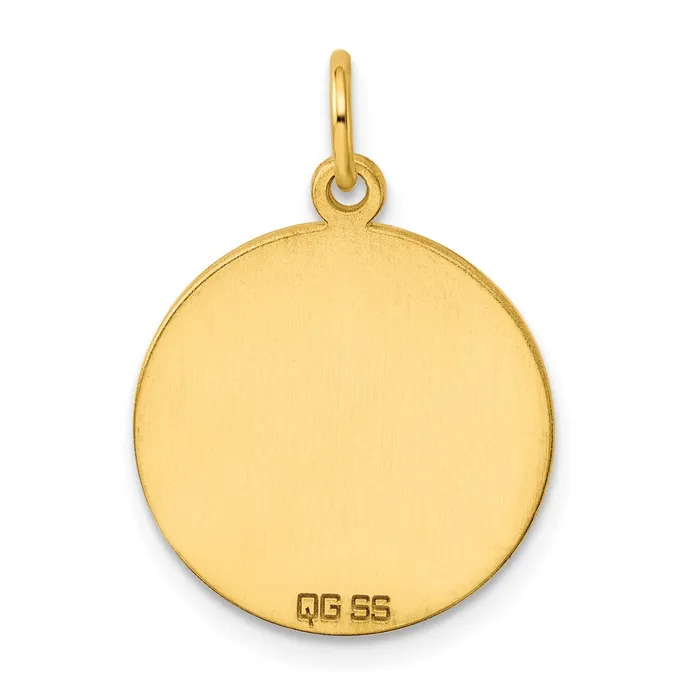 Sterling Silver GP Engraveable Round Polished Disc Charm TreasureFineJewelers Rings
