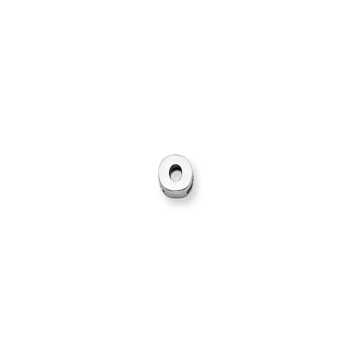 Sterling Silver Polished O Initial Slide TreasureFineJewelers Necklaces