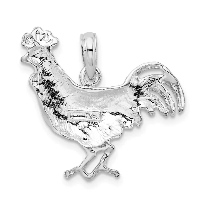 Sterling Silver Polished Rooster Pendant TreasureFineJewelers Necklaces