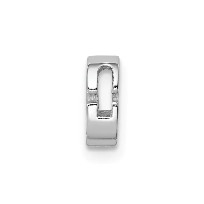 Sterling Silver Rhodiumplated CZ Letter G Initial Slide Charm TreasureFineJewelers Necklaces