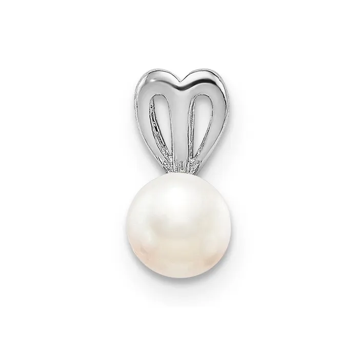 Sterling Silver Rhodiumplated FW Cultured Pearl Pendant TreasureFineJewelers Necklaces Sterling Silver Rhodiumplated FW Cultured Pearl Pendant TreasureFineJewelers Necklaces