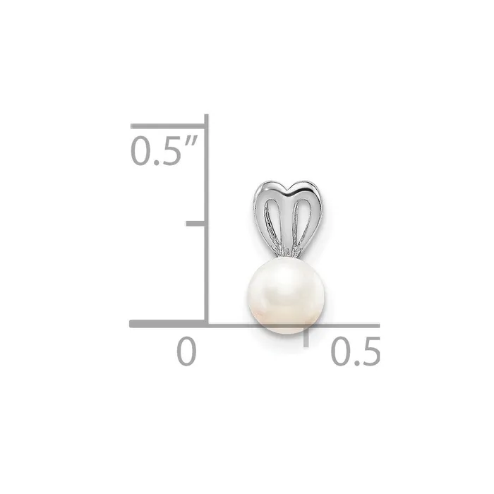 Sterling Silver Rhodiumplated FW Cultured Pearl Pendant TreasureFineJewelers Necklaces