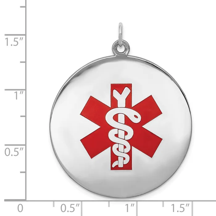 Sterling Silver Rhodiumplated Medical Jewelry Pendant TreasureFineJewelers Necklaces
