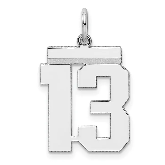 SterlingSilver Rhodiumplated Polished Number 13 Charm TreasureFineJewelers Rings SterlingSilver Rhodiumplated Polished Number 13 Charm TreasureFineJewelers Rings