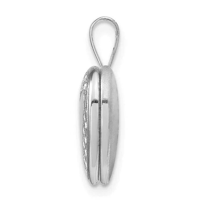 Sterling Silver Rhodiumplated Twisted Border 12mm Heart Locket TreasureFineJewelers Rings