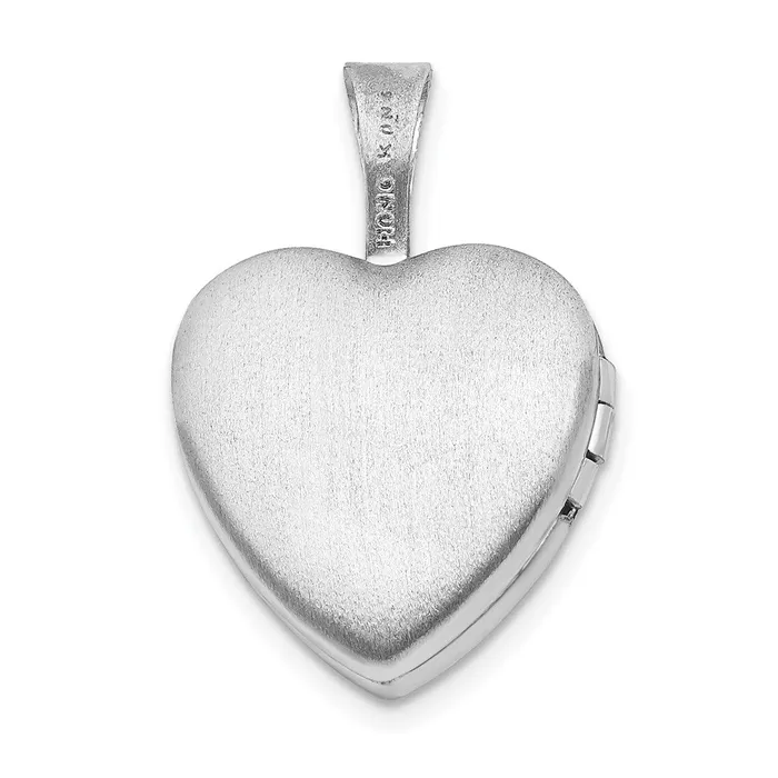 Sterling Silver Rhodiumplated Twisted Border 12mm Heart Locket TreasureFineJewelers Rings