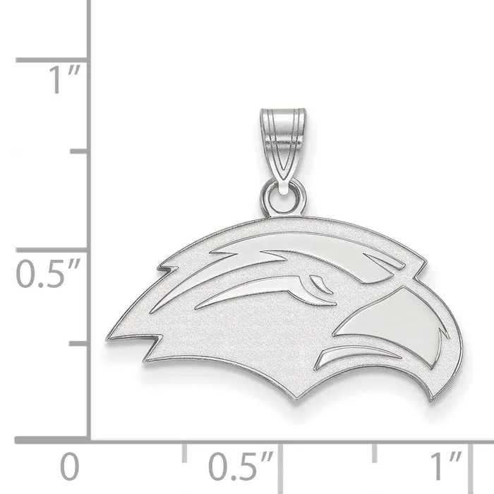 Sterling Silver Rhodiumplated University of Southern Mississippi Eagle Small Pendant TreasureFineJewelers Necklaces