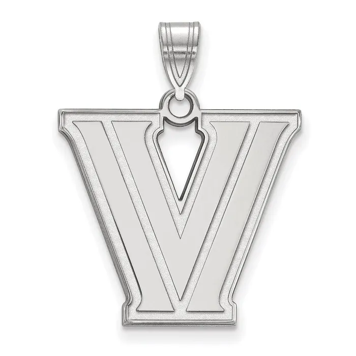 Sterling Silver Rhodiumplated Villanova University Letter V Large Pendant TreasureFineJewelers Necklaces Sterling Silver Rhodiumplated Villanova University Letter V Large Pendant TreasureFineJewelers Necklaces