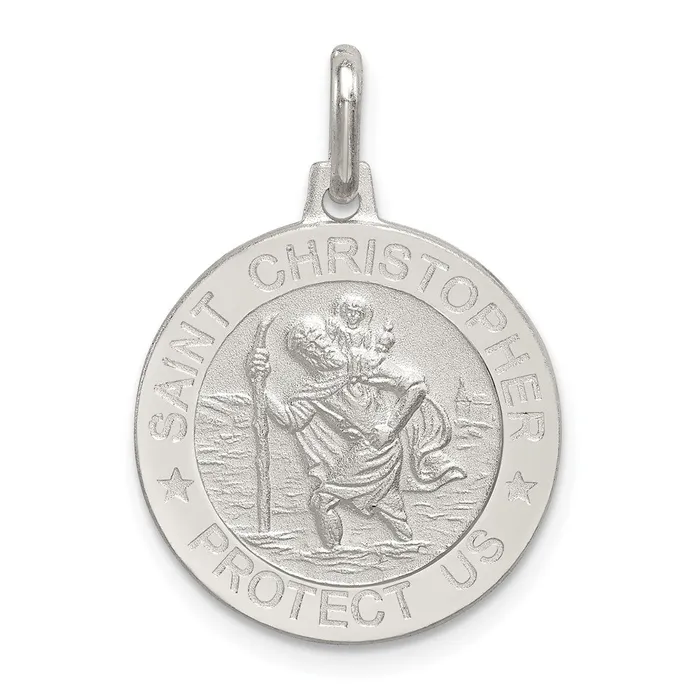 Sterling Silver StChristopher Medal TreasureFineJewelers Rings