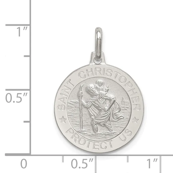 Sterling Silver StChristopher Medal TreasureFineJewelers Rings
