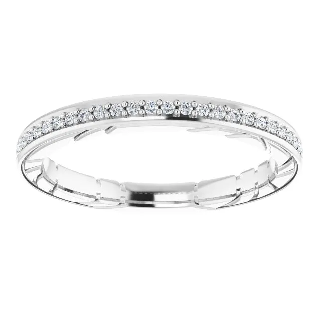 TreasureFineJeweler Rings 14K White 18 CTW Natural Diamond Anniversary Band