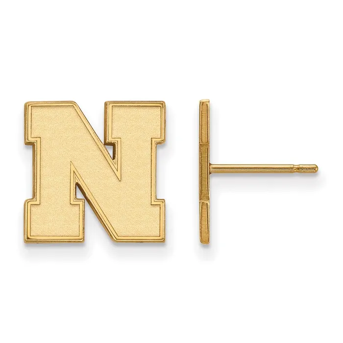 TreasureFineJewelers 10k Gold University of Nebraska Letter N Small Post Earrings Earrings TreasureFineJewelers 10k Gold University of Nebraska Letter N Small Post Earrings Earrings