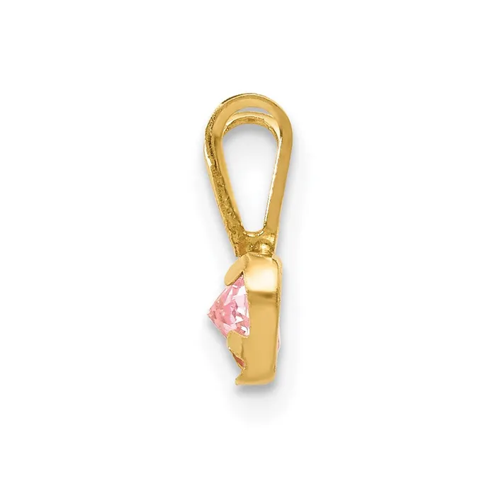 TreasureFineJewelers 14k Madi K Pink CZ Heart Pendant Necklaces