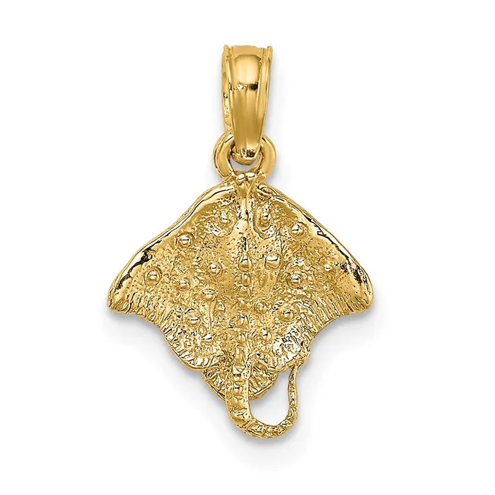 TreasureFineJewelers 14K Stingray Charm Charm Necklaces