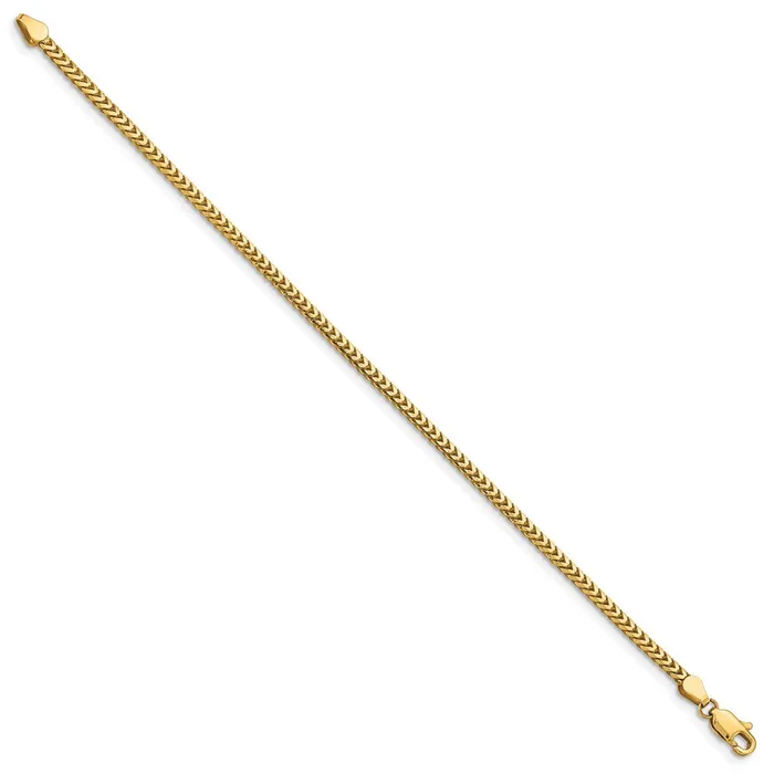 TreasureFineJewelers Bracelets 14K 7 inch 25mm Franco with Lobster Clasp Bracelet