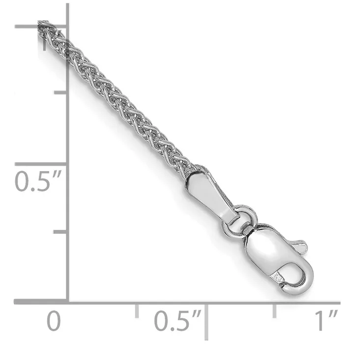 TreasureFineJewelers Bracelets 14K White Gold 6 inch 17mm Spiga with Lobster Clasp Bracelet