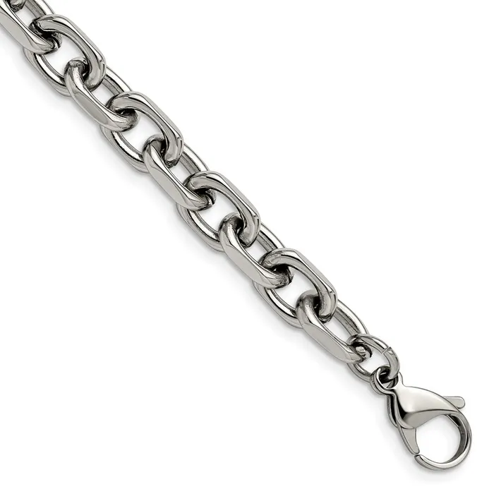 TreasureFineJewelers Bracelets Chisel Stainless Steel Polished 85mm 875 inch Cable Bracelet TreasureFineJewelers Bracelets Chisel Stainless Steel Polished 85mm 875 inch Cable Bracelet