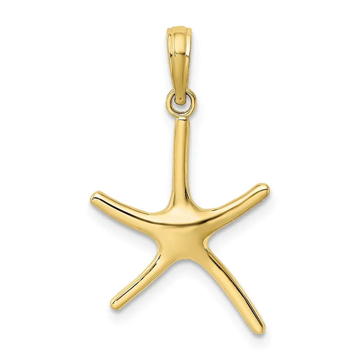 TreasureFineJewelers Charm Necklaces 10k Dancing Starfish Charm