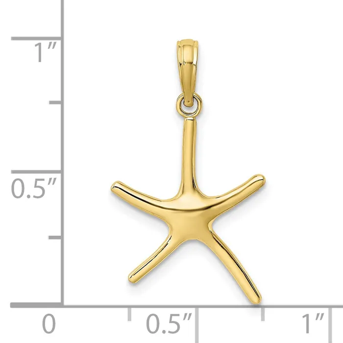 TreasureFineJewelers Charm Necklaces 10k Dancing Starfish Charm